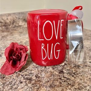 NWT Rae Dunn Love Bug Mug with Cookie Cutter